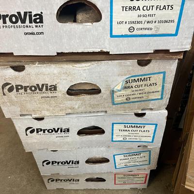 5 Boxes of ProVia Summit Terra Cut Flats and Corner Stone