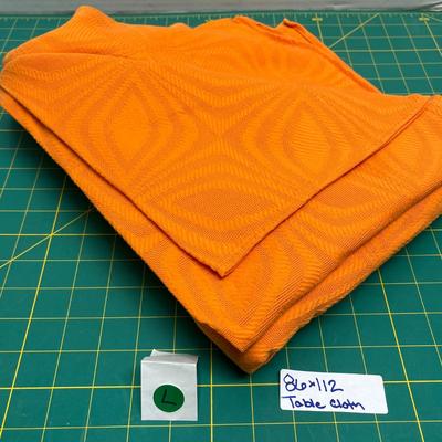 Orange Cotton Tablecloth - 86x112