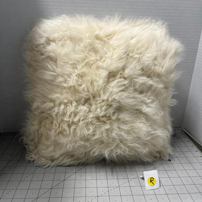 Faux Fur Throw Pillow with Removable Cover