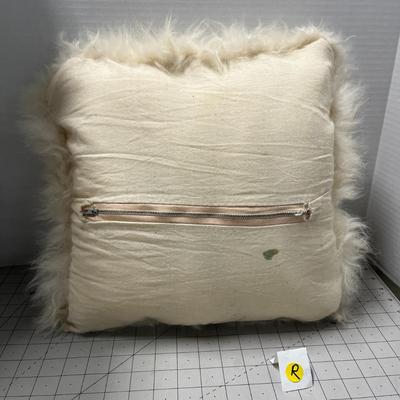 Faux Fur Throw Pillow with Removable Cover