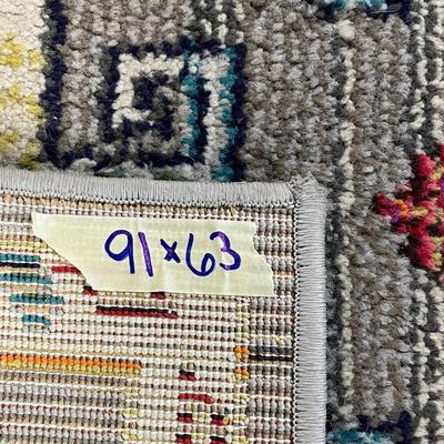 Colorful Woven Rug - 91x63 