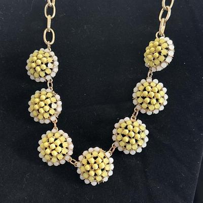 HHP Womens Name Brand Fashion Statement Necklace Yellow Enamel Jewelry BOGO Free