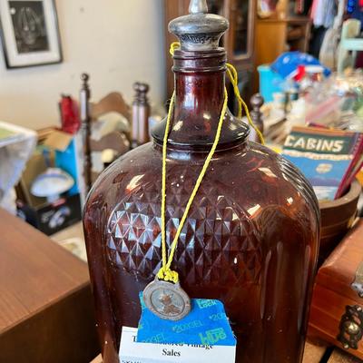 Del Monte fruit crate, Dorthey Box, Vintage Whiskey Bottle