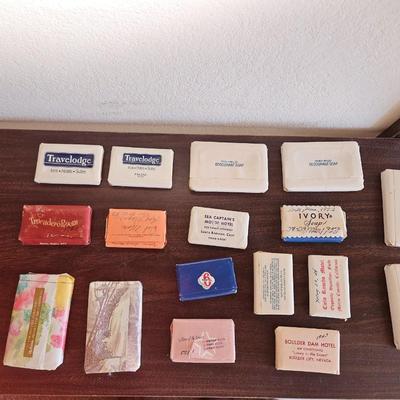 Lot of 17 Vintage Travel Soaps from Different Motels