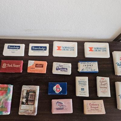 Lot of 17 Vintage Travel Soaps from Different Motels