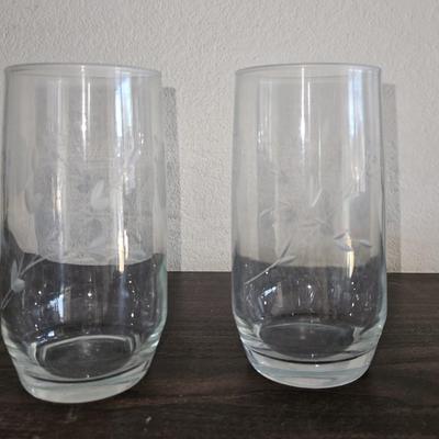 Two Princess House Drinking Glasses