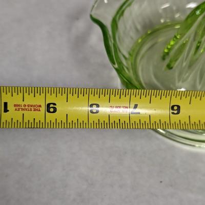 Vintage Green Depression Glass Uranium Citrus Juicer