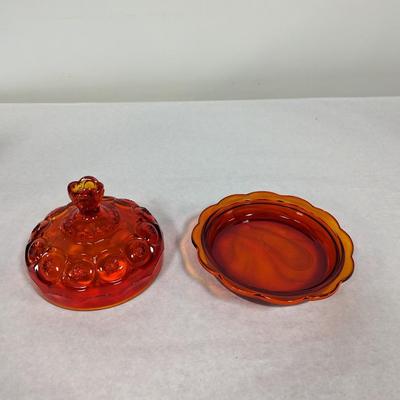 L. E. Smith Moon & Stars Cheese/Butter Domed Dish