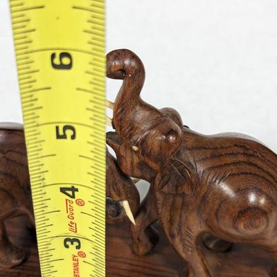 Vintage Carved Wooden Elephant Statue