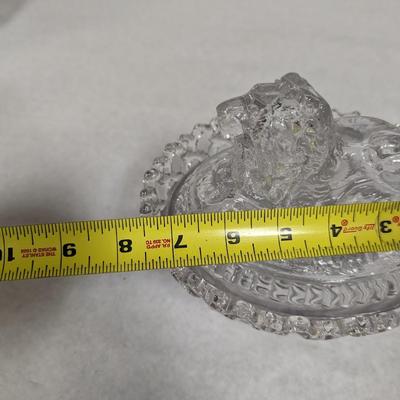 Vintage Imperial Glass Lion Covered Dish