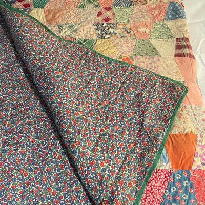 Patchwork Hourglass Quilt Twin Size