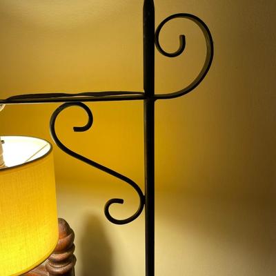 Vintage Wrought Iron Floor Lamp