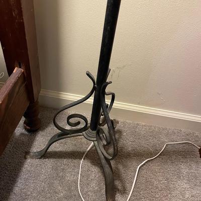 Vintage Wrought Iron Floor Lamp