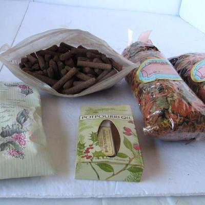 Lot of Incence Sticks, Potpourri Oil and Potpourri Bags