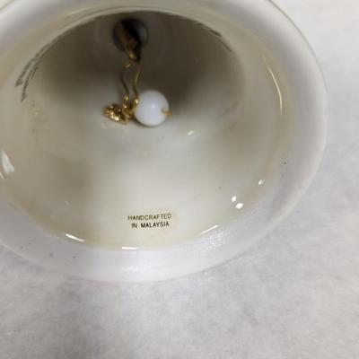 Whistler's Duet Hummel Goebel Wooden Handled Porcelain Bell