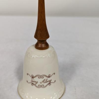 Sing Along Hummel Goebel Wooden Handled Porcelain Bell