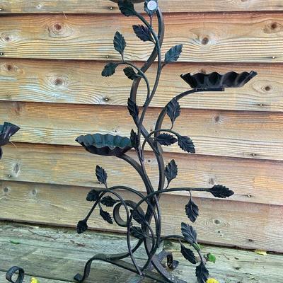 Pair of Vintage Wrought Iron Plant Stands