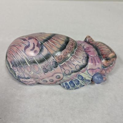 Hand Painted Porcelain Sleeping Cat