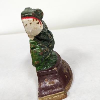 Hand Painted Cast Iron Frog Doorstop
