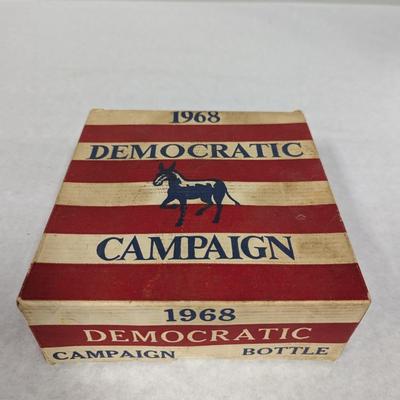 1968 Democratic Campaign Bottle In Box