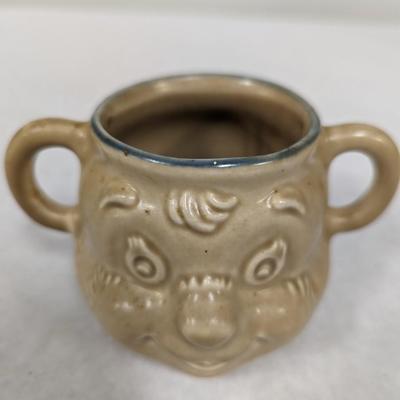 Vintage Pfaltzgraff Childs Double Handled Cup Baby Bear
