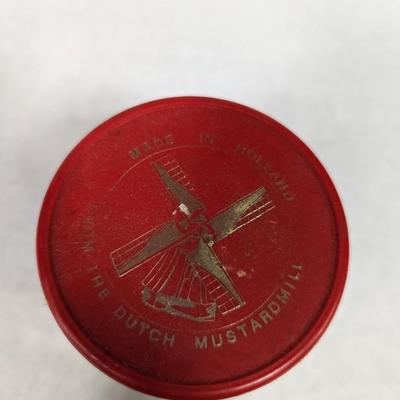 Vintage Dutch Mustard Mill Ceramic Jar