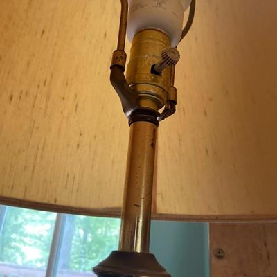 Pair of MCM Brass Lamps