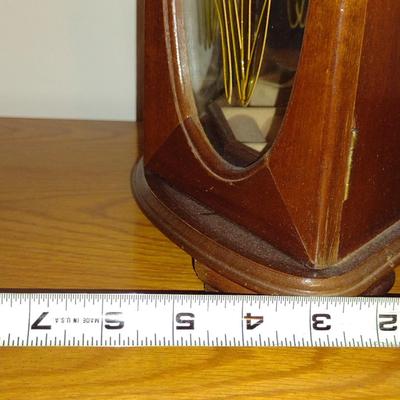 Wooden and Glass Jewelry Box with Iris Design