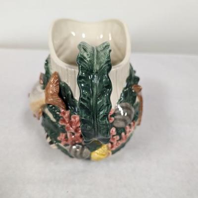 Hand Crafted Fitz & Floyd Fish Market Pitcher Shells Starfish