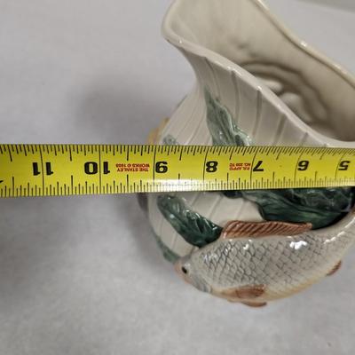 Hand Crafted Fitz & Floyd Fish Market Pitcher Shells Starfish