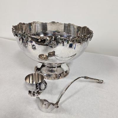 Crescent 5236 Punch Bowl 10 Cups & Ladle