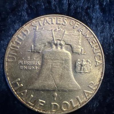 1958 .50c Benjamin Franklin SILVER U S COIN