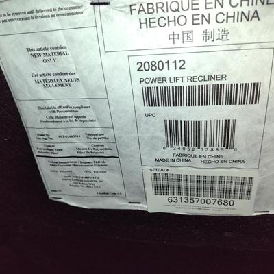 Ashley Upholstered Lift Chair with Heat and Massage