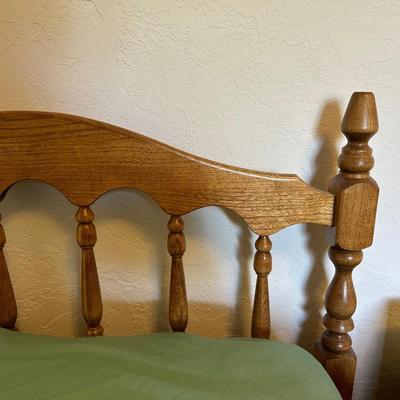 THE ORMAN GRUBB SOLID OAK NIGHT STAND AND A COMPLETE TWIN BED