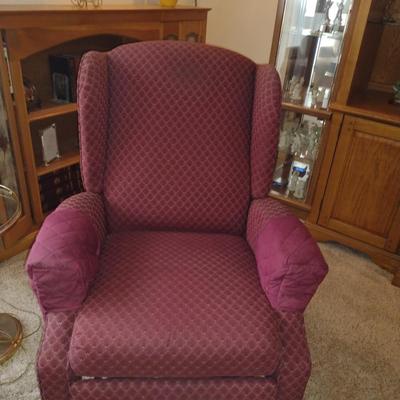 Lane Upholstered Reclining Wing Back Chair (Choice A)