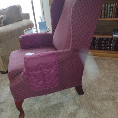 Lane Upholstered Reclining Wing Back Chair (Choice B)