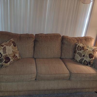 Upholstered Three Cushion Sleeper Sofa- Approx 86" Long