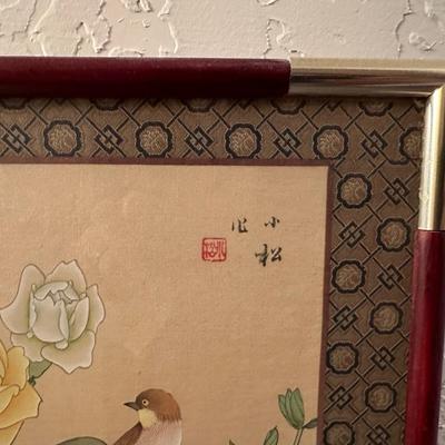 5 FRAMED ASIAN PICTURES