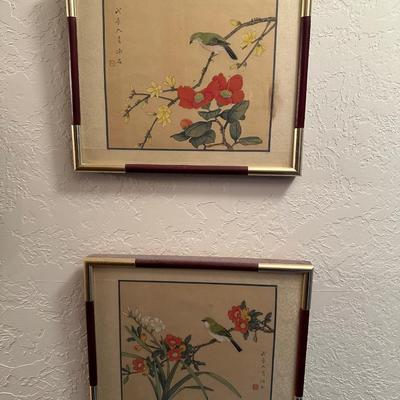 5 FRAMED ASIAN PICTURES