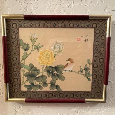 5 FRAMED ASIAN PICTURES