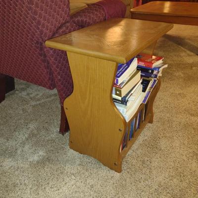 Solid Wood Magazine Rack/Side Table