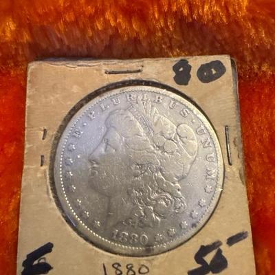 1880 MORGAN P DOLLAR U S COIN