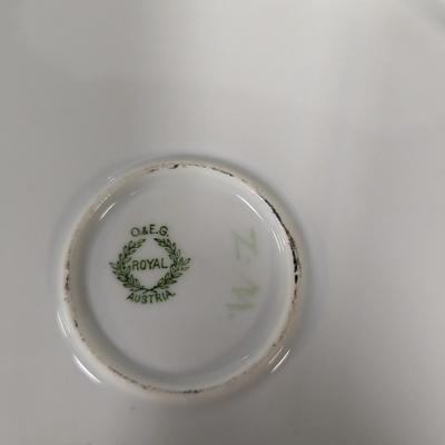Vintage O. & E. G. Royal Austria Hand Painted Porcelain Plate Artist Initials