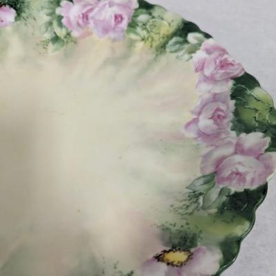 Vintage O. & E. G. Royal Austria Hand Painted Porcelain Plate Artist Initials