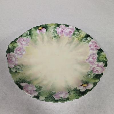 Vintage O. & E. G. Royal Austria Hand Painted Porcelain Plate Artist Initials