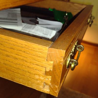 Solid Wood Accent/Entryway Table with Drawer- Approx 30 1/2" x 16 1/2" x 27" Tall