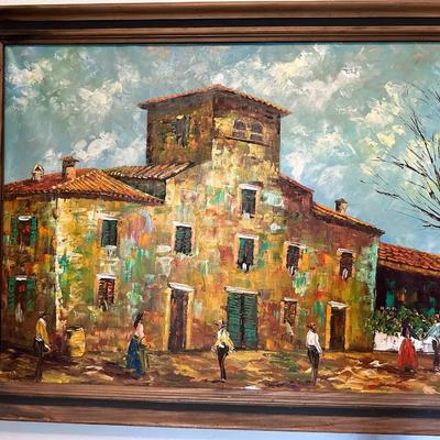 SIGNED OIL PAINTING ON CANVAS