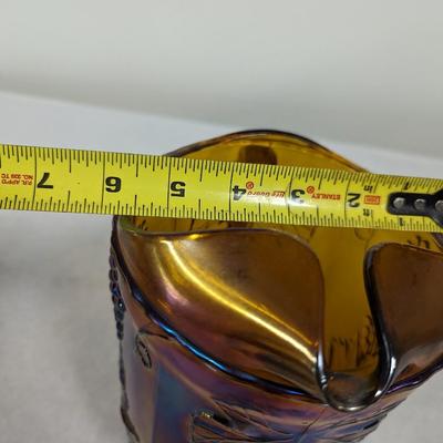 Vintage Harvest & Grape Amber Pitcher