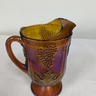 Vintage Harvest & Grape Amber Pitcher