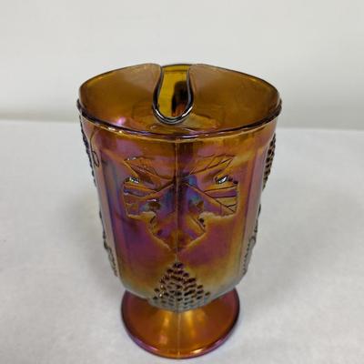 Vintage Harvest & Grape Amber Pitcher